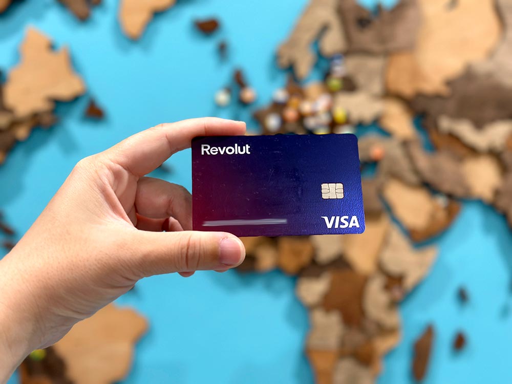 Revolut Card Map Hand